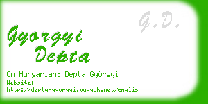 gyorgyi depta business card